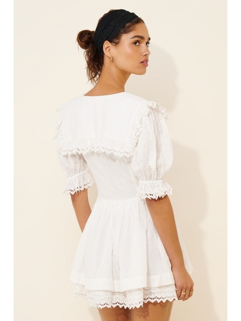FOR LOVE & LEMONS Marilyn Collared eyelet Mini Dress - Picture 2 of 8